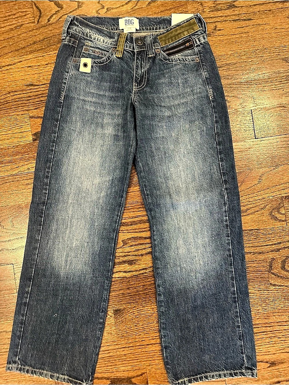 BDG Kayla Lowrider Low Rise Graphic Bootcut Jeans Waist 26W